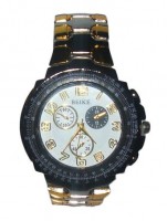  RELOJ CORREA METALICA - CROMADO DORADO - INDICADOR DE COORDENADAS